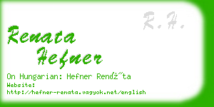 renata hefner business card